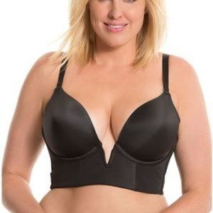 Cacique Plus Size Low Back Plunge Bra Crossback Do